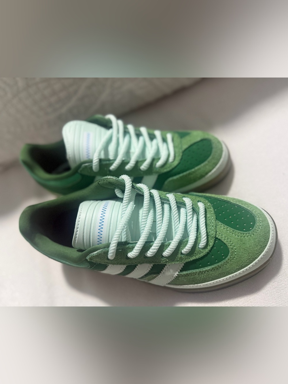 adidas Yunque Green & White Retro Skate Sneaker - Picture 5 of 6